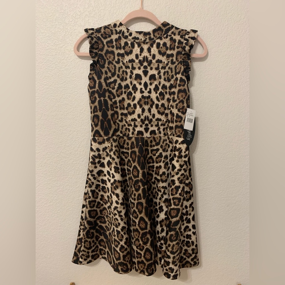 Girls Cheetah Print Dress (Size 16)